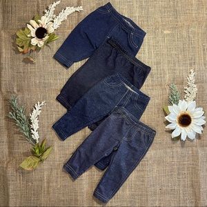 Mix ‘N Match Asstd. Unisex Cotton Infant Faux Denim Jeans, Set of 4